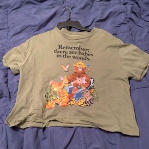Short Sleeved Crop Top Smokey The Bear